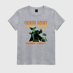 Женская футболка Skibidi toilet agent