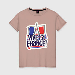 Женская футболка Vive la France