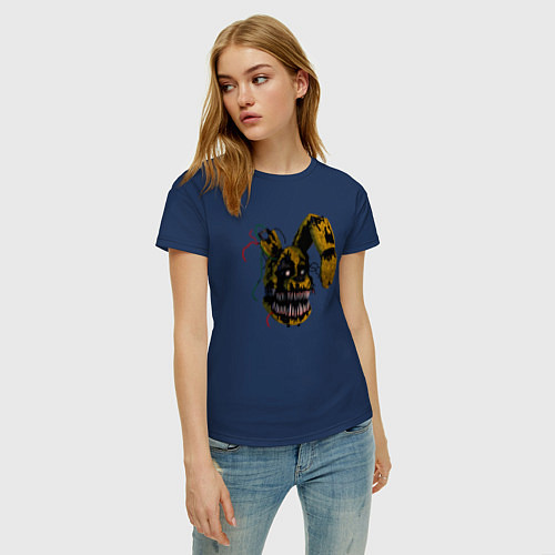 Женская футболка Золотой Бонни тёмный / Тёмно-синий – фото 3