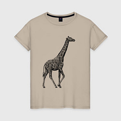 Женская футболка Жираф гуляет
