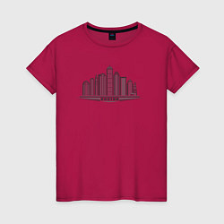 Женская футболка Boston city