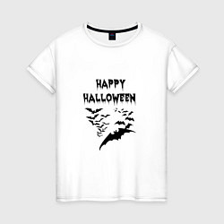 Женская футболка Хэллоуин и летучие мыши