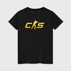Женская футболка CS2 yellow logo