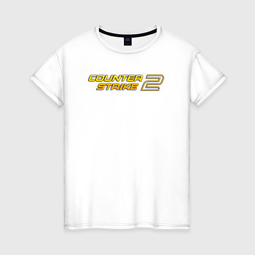 Женская футболка Counter strike 2 yellow / Белый – фото 1