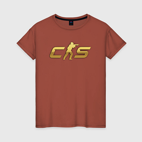 Женская футболка CS 2 gold logo / Кирпичный – фото 1