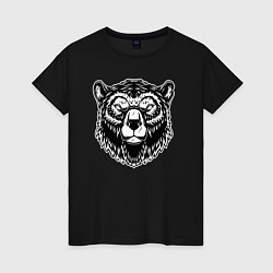 Женская футболка Медвежья голова
