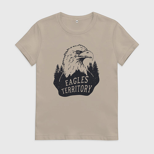 Женская футболка Территория орлов / Миндальный – фото 1