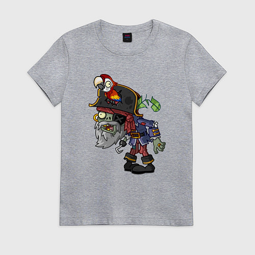 Женская футболка Зомби-пират / Меланж – фото 1