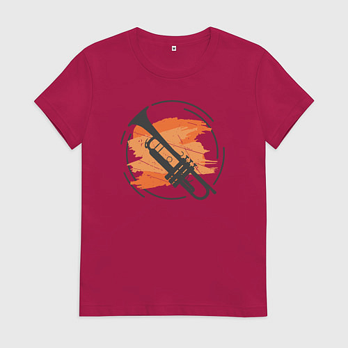 Женская футболка Jazz trumpet / Маджента – фото 1