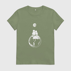 Женская футболка Earth love