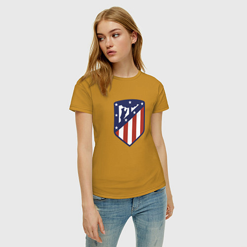 Женская футболка Atletico Madrid FC / Горчичный – фото 3