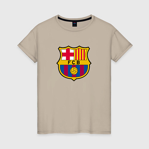 Женская футболка Barcelona fc sport / Миндальный – фото 1