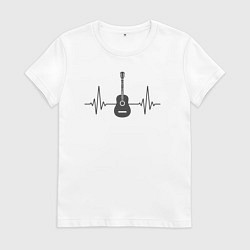 Женская футболка Гитарный пульс