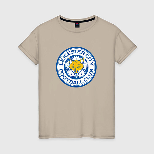 Женская футболка Leicester city fc / Миндальный – фото 1