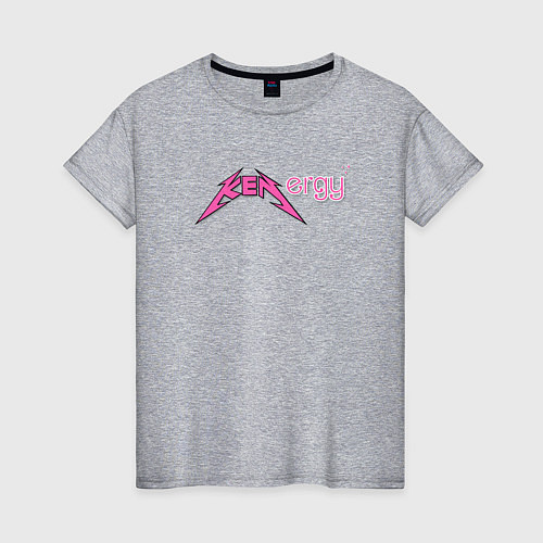 Женская футболка Kenergy - metallica and barbie style / Меланж – фото 1