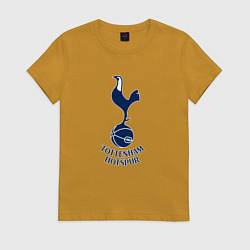 Футболка хлопковая женская Tottenham Hotspur fc sport, цвет: горчичный
