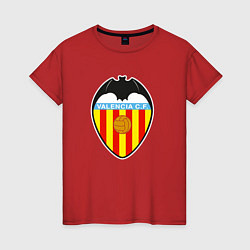Футболка хлопковая женская Valencia fc sport, цвет: красный