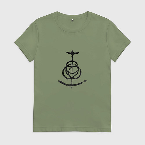 Женская футболка Символ Elden Ring / Авокадо – фото 1