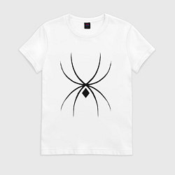 Женская футболка Черный паук минимал
