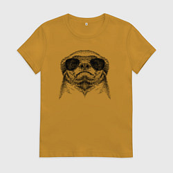 Женская футболка Медоед в очках