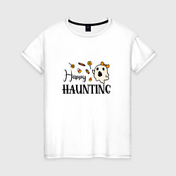 Женская футболка Удачных призраков хэллоуин конфеты и призраки