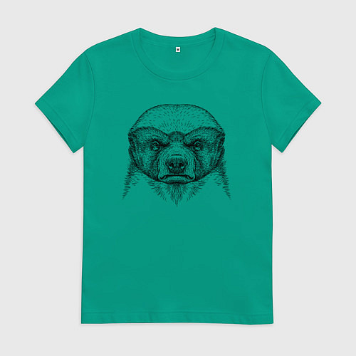 Женская футболка Серьёзный медоед / Зеленый – фото 1