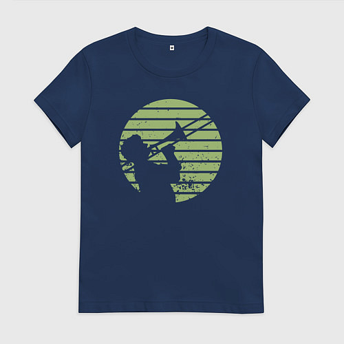 Женская футболка Джазовый трубач / Тёмно-синий – фото 1