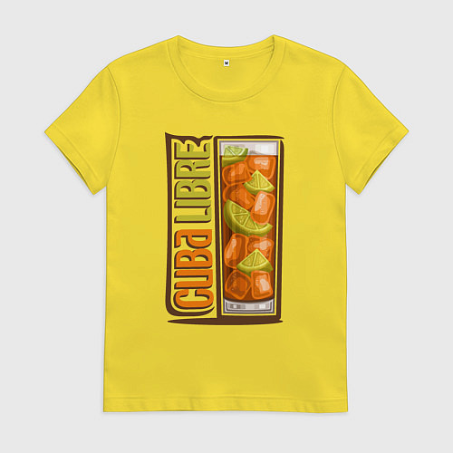Женская футболка Куба либре / Желтый – фото 1