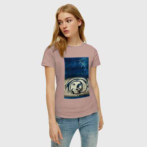 Женская футболка Космонавт номер один / Пыльно-розовый – фото 3