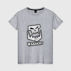 Футболка хлопковая женская Waaagh, цвет: меланж