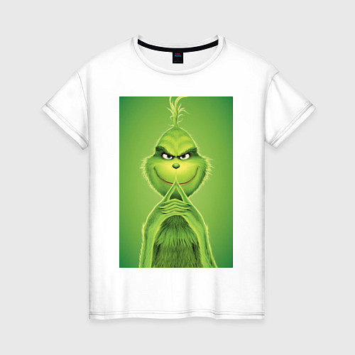 Женская футболка Коварный Гринч похититель Рождества / Белый – фото 1