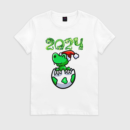 Женская футболка Дракончик вылупился из яйца / Белый – фото 1