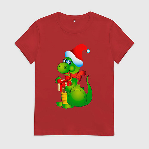 Женская футболка Дракон с подарком / Красный – фото 1