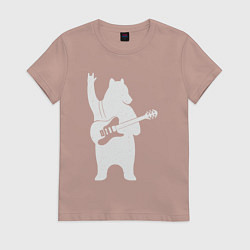 Женская футболка Мишутка рокер