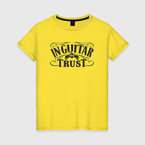 Женская футболка Верим в гитару / Желтый – фото 1