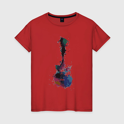 Женская футболка Guitar splash / Красный – фото 1