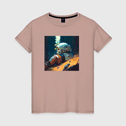 Женская футболка Космонавт и лес