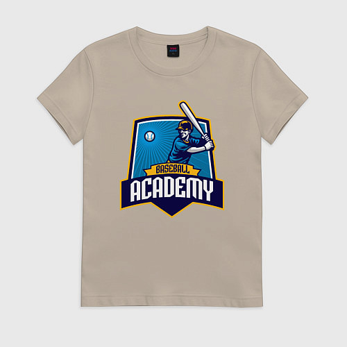Женская футболка Бейсбольная академия / Миндальный – фото 1