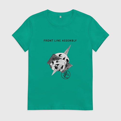 Женская футболка Front Line Assembly - Skull / Зеленый – фото 1