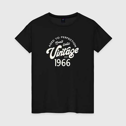 Женская футболка 1966 год, выдержанный до совершенства / Черный – фото 1