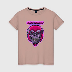 Женская футболка Purple crazy monkey