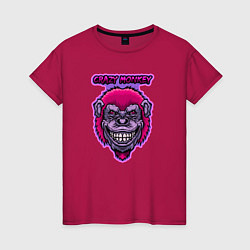Женская футболка Purple crazy monkey