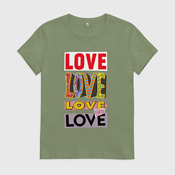 Женская футболка Любовь в квадрате