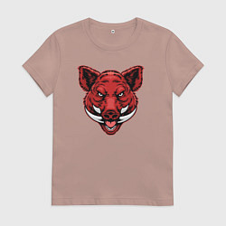 Женская футболка Красный кабан