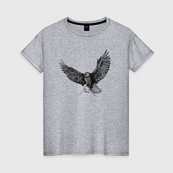 Женская футболка Орёл машет крыльями