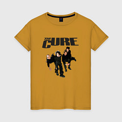 Футболка хлопковая женская The Cure - A Band from UK, цвет: горчичный