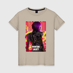 Женская футболка Cyberpunk 2077 Phantom Liberty: Songbird