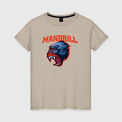 Женская футболка Мандрил