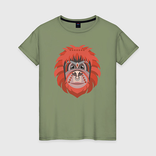 Женская футболка Orange monkey / Авокадо – фото 1
