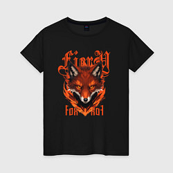 Женская футболка Голова огненного лиса
